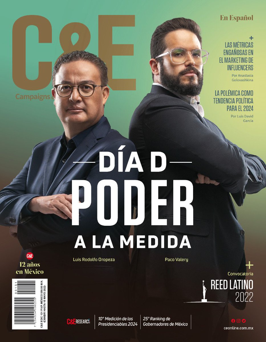 CE_Mexico's tweet photo. 📢 En nuestra edición de #Abril #EnPortada 📖 @DiaDConsultores 👊 Poder a la medida 🙌 

📌 @luisrodolfo
📌 @PacoValery

➡️ De venta en Sanborns, City Market y Walmart Express https://t.co/cOoTZu0MLT