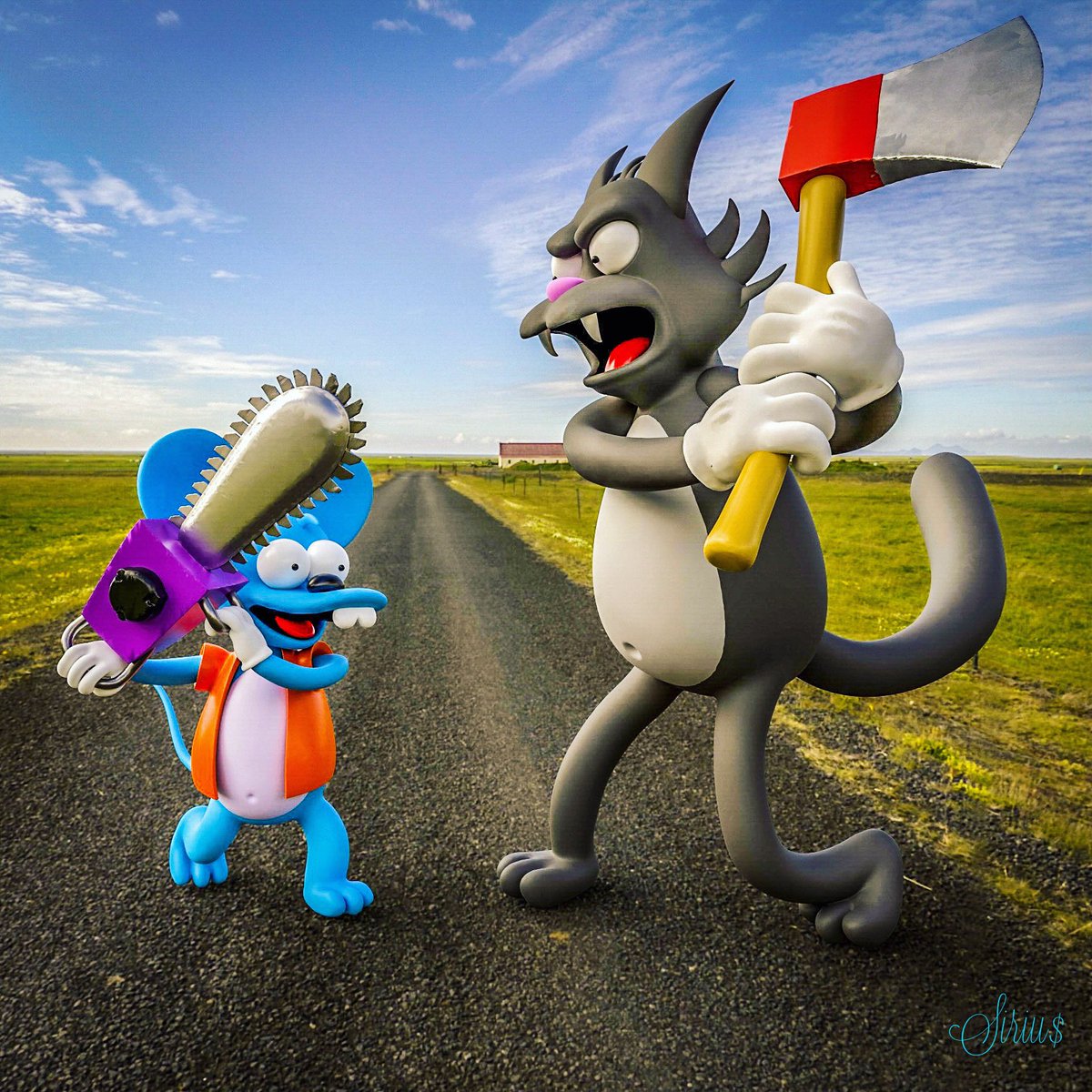 voxelheizen's tweet photo. Itchy and scratchy virtual reality sculpt by cabel Adams / Siriu$ https://t.co/oBIatfPUAi