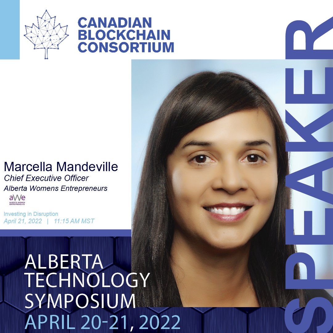 Bitcoin_CBC's tweet photo. Today's Alberta Technology Symposium Speaker Spotlight is Marcella Mandeville. She is Executive Director @AWEbusiness
#AlbertaTechSymposium brings our innovative experts and companies together to showcase our evolving future.
Join us on April 20-21 - https://t.co/6rC9sZsygo https://t.co/3vNbIEsxMF