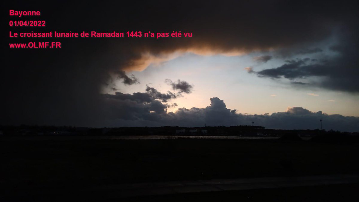 OLMF_FR's tweet photo. Le croissant lunaire de Ramadan 1443 n'a été vu dans aucun de nos sites ce soir. soutenez l'OLMF. https://t.co/J8kp8Nd3ik https://t.co/0iQii0ajs9