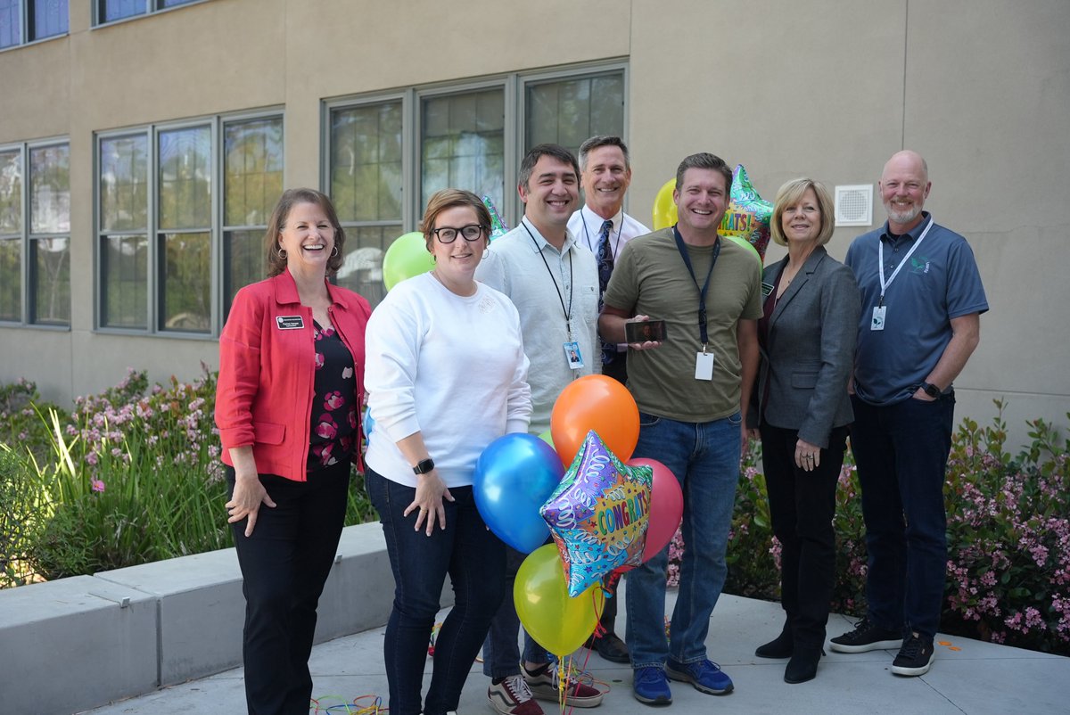 GUHSD_PIO's tweet photo. Supt @takemper recognized our Digital Learning Coaches Brent Enerva, Matt Norris &amp; Travis Engstrand (by phone) with her "Core Values Award" which honors the #guhsd team members whose efforts have exemplified our Core Values: Caring, Collaborative, and Innovative. (1/3) https://t.co/dDJjEGxzy5