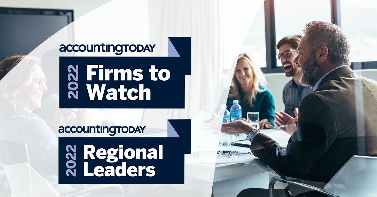 We're honored to once again be named one of the "Firms to Watch" and a "Regional Leader" by Accounting Today. Learn more: bit.ly/3tYXK1d