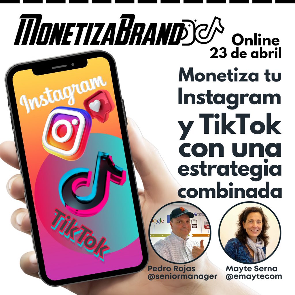 ¡El taller que estabas esperando!
Lleva tus resultados en Instagram y TikTok al siguiente nivel.

👉🏻bit.ly/MonetizaBrand