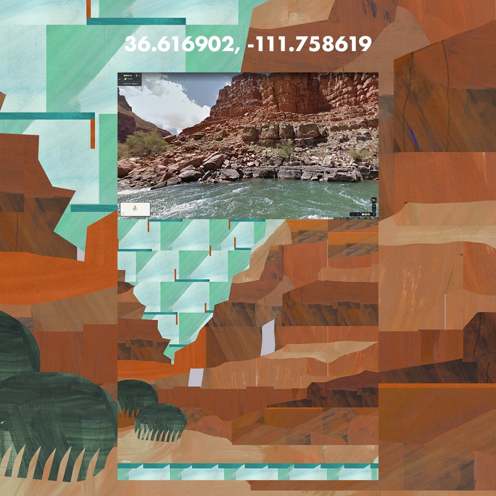 Proscenium
Go with me inside google street view🍀
36.616902, -111.758619
Colorado River ++++ 08/2013

opensea.io/collection/pro…

#nfts #NFTdrop #nftart #NFTartist #NFTCommunity #nftcollector #proscenium #NFTlandscape #landscape