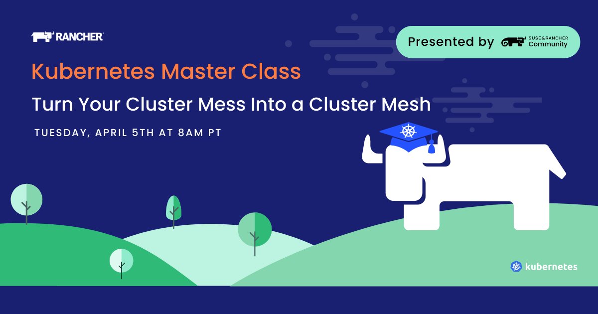 Rancher_Labs's tweet photo. #Kubernetes #ClusterManagement doesn't have to be difficult or costly. 🔐
Join @SUSE presenter @JasonSkrzypek on April 5th at 8am PT to learn about three solutions: #WireGuardVPN, CNI/eBPF and #ServiceMesh.
https://t.co/BGVe5i6n4r
#ClusterManagement #kubernetessecurity #k8s https://t.co/EGtCJyvsuU