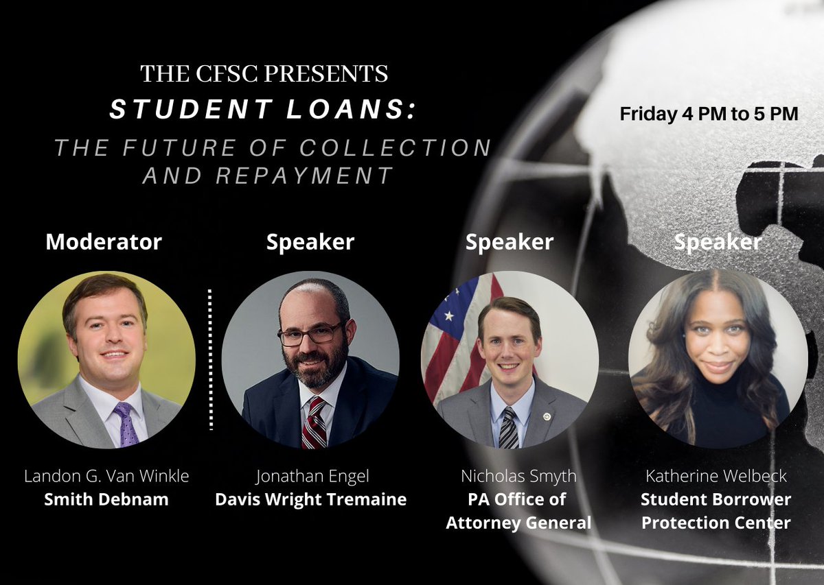 ABABusLaw_CFSC's tweet photo. Catch  up on the state of  students loans with our 4 PM CFSC Program.

#BLSSpring2022 #Atlanta #SpringMeeting #Hybrid #Inperson #Law #Lawyer #LegalCommunity #Associate #Atlanta #Virtual #HyattRegency https://t.co/hb1KCBDaHs