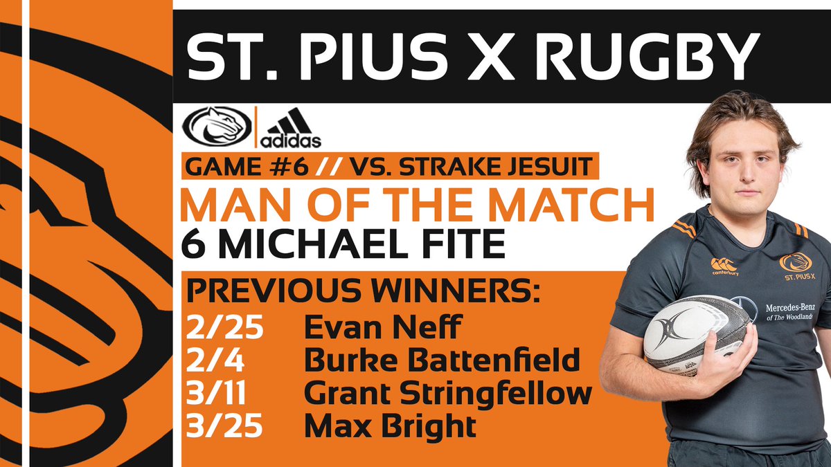 SPXPanthers's tweet photo. Congratulations to Michael Fite '22 on being named SPX Rugby Man of the Match for their huge win against Strake Jesuit! #SPXRB #GoPanthers https://t.co/RGVCRISAdR