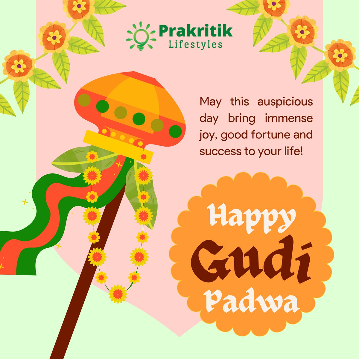 PrakritikLife's tweet photo. May this Gudi Padwa bless you and your family with #health, #wealth, and success and lead you to the path of peace and blissful #happiness. #HappyGudiPadwa !
#PrakritikLifestyles #IncomeOpportunity #SecondSourceofIncome #AffiliateChannel https://t.co/0FpXm2CSNa