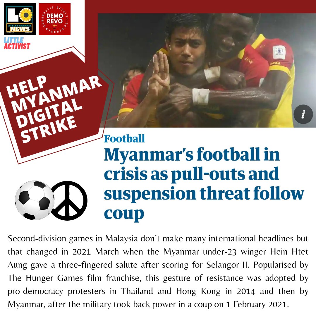 kzyl_555's tweet photo. You Can Help The Pro-Democracy People Of #Myanmar By Watching Football Live Streams From Revolutionary Group Named YSM; It's A Kind Of Donation 
[Link In Photo &amp; Caption Below]
https://t.co/Bi7T5807km
🇲🇲🙏🏻💖⚽🇲🇲

#HelpMyanmarDigitalStrike
#WhatsHappeningInMyanmar
#2022Apr1Coup https://t.co/16prup0DBn