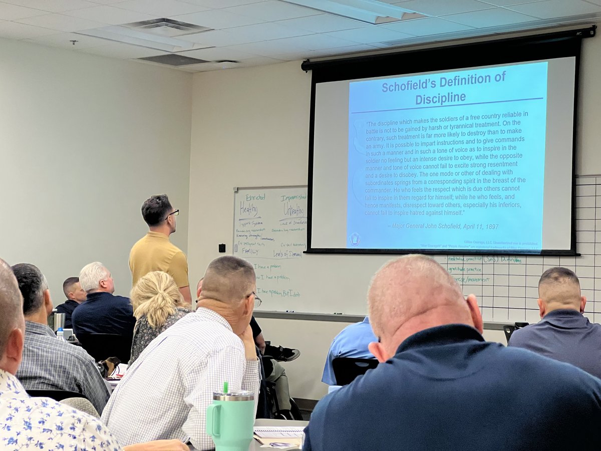 bluecourage's tweet photo. Day-2 of the second class with Michael, Dan, and Capt Hopkinson &amp; Chaplain Brown from the Nevada National Guard facilitating Purple Resolve for the Arizona National Guard!  #purpleresolve #PTSDNOW #AZNG #bluecourage #NVNG https://t.co/IgQpIQHiSJ