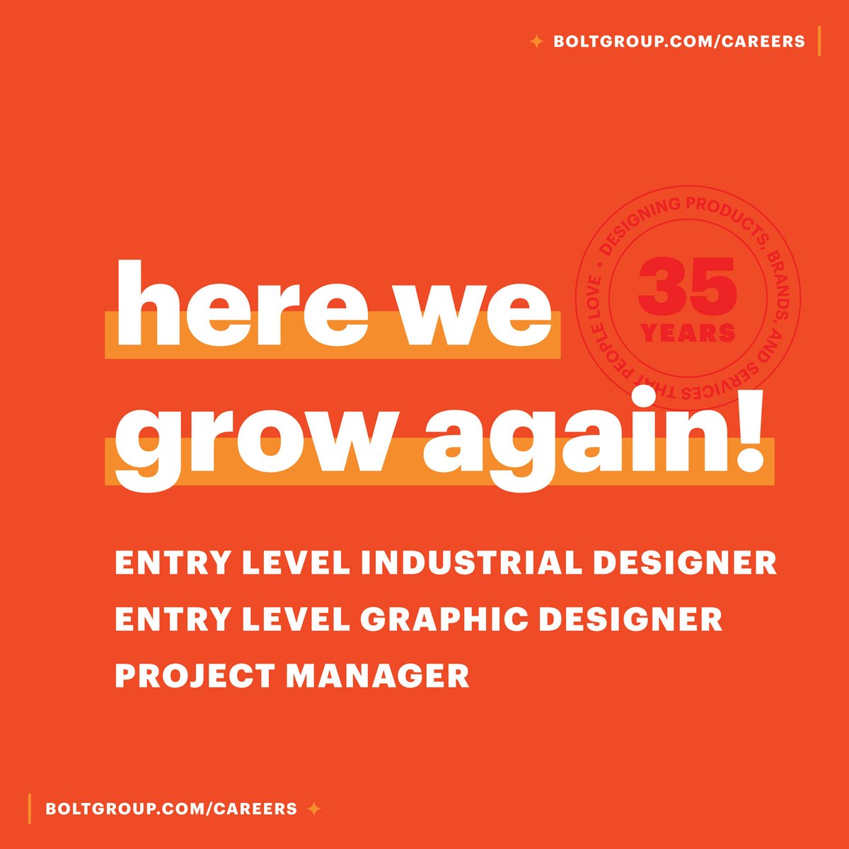 BOLTGROUP's tweet photo. Want to be a part of an award-winning, design innovation firm with a prized mission centered on design excellence, strategic innovation, and thoughtful leadership? To learn more and apply, visit us at https://t.co/hoNG6cogWt. #charlottedesign #charlottejobs #designlife https://t.co/KCY6SLxbtb