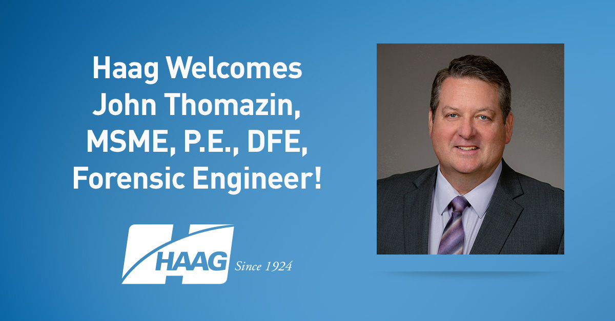 Haag_Global's tweet photo. Haag is pleased to welcome John Thomazin, P.E., DFE! He brings 25+ design and forensic experience, including as an expert witness. Based in Orlando, he provides mechanical and electrical systems consulting https://t.co/gfGgUVWtnG https://t.co/8fxgoPTNX0