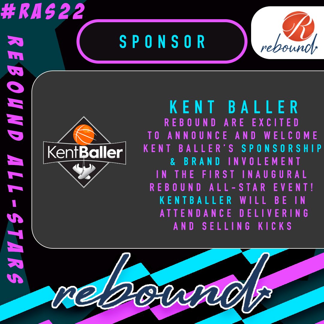 Rebound__'s tweet photo. SPONSORSHIP AND BRANDING 

We are excited to announce that @KentBaller
 will be in the house delivering and selling 👟!!!

To meet the 🐐 and see some of his collection get your All-Stars ticket!!!

Link: https://t.co/1N62TCIupB

More exciting announcements coming soon!

#ras22 https://t.co/bdn5MxvBZA
