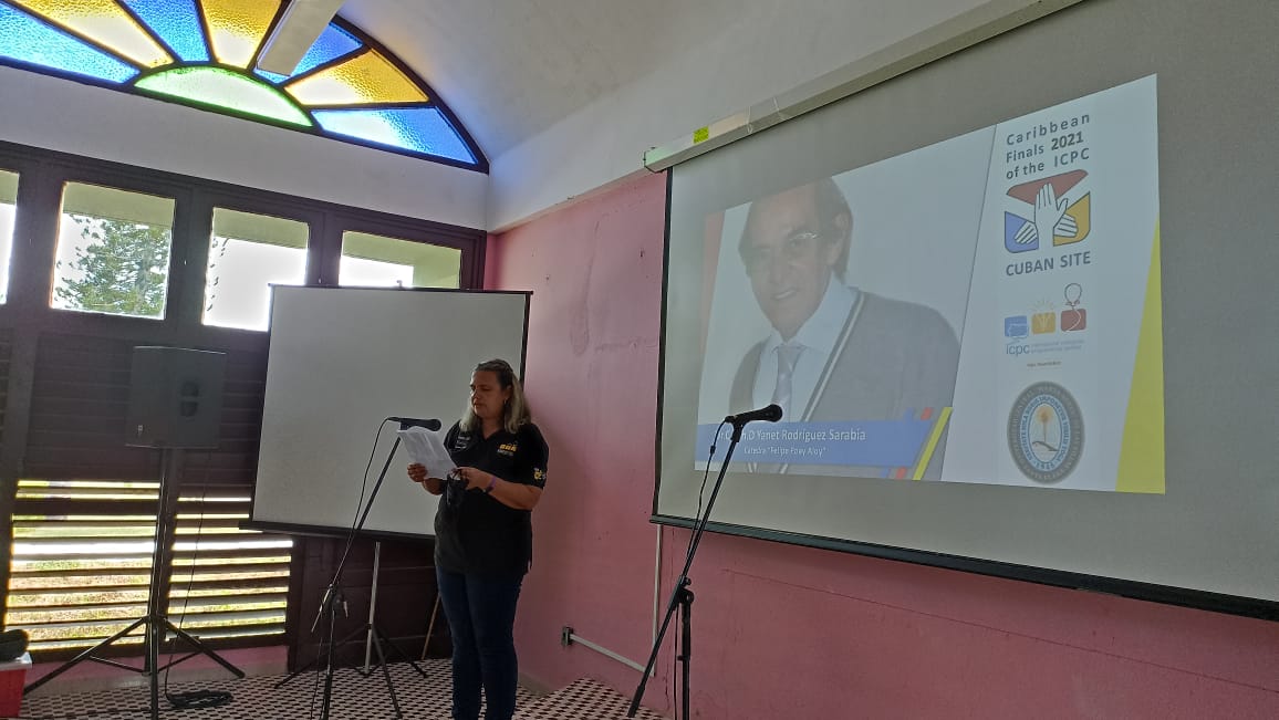 osanamoleriop's tweet photo. Participamos en la inauguración en la #UCLVnuestra,  de la Competencia Regional de Programación Competitiva ICPC, donde se rindió tributo a un profesor paradigmático en este campo, el Dr.C. Ricardo Grau Ávalo. #VamosConTodo. https://t.co/351rDx6BD0