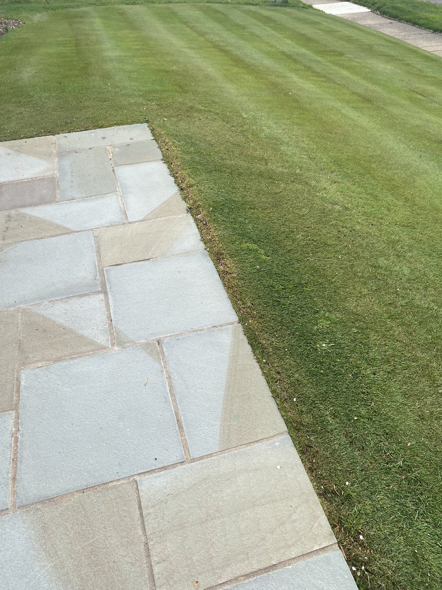 It’s finally April and that means almost time for The Masters. Double cut and brushing of the front yard begins.