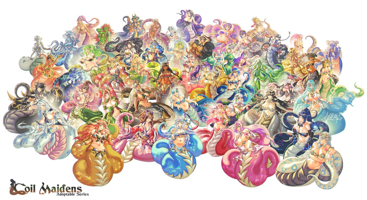 WonglikhitR's tweet photo. Some of Coil Maidens, adopted. I wish all to be happy also miss them sometimes ☺️
.
You can see my adoptable here :
https://t.co/XUzmrI0bIm
.
Also, Coil Girls are here for your love 🐍
Let them be with you 💕
https://t.co/zFEuoi7RSg
#lamia #coil #snakes #NFT #NFTs #NFTCommunity https://t.co/FtVIGWNJgr