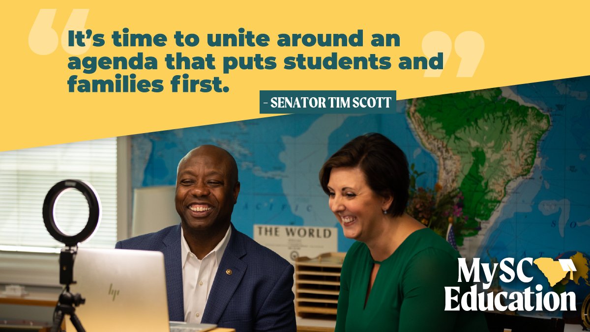 MySCEducation's tweet photo. Senator Scott is right. It is time to put students and families first when it comes to education. Tell your lawmaker you agree. Tell them to vote yes on S.935/H.4879.

https://t.co/BzfKuUFSSu https://t.co/oKVJC4Wu3H
