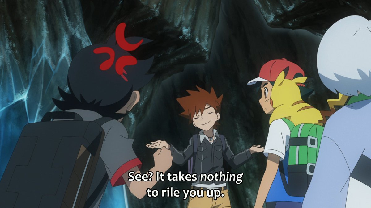 Lurker453's tweet photo. The only one Goh can't work with is Gary, but the episode never addresses how Gary "encouraging him" sabotages the team because Goh then can't trust/ accept him.
Given the convo at the end, I really hope this is the end of Gar riling up Goh (why only Goh?). https://t.co/v0SOKYBJjo