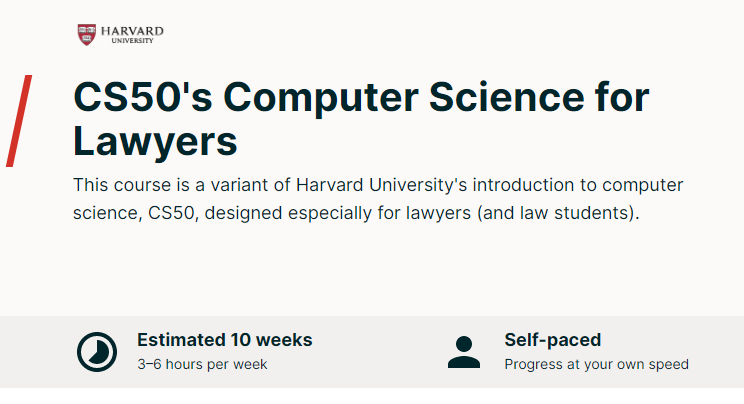 cobun's tweet photo. Just found this free online computer science for lawyers class... Please can all privacy lawyers take this?

https://t.co/xslBP6OQkg https://t.co/ysmQY7VAV0