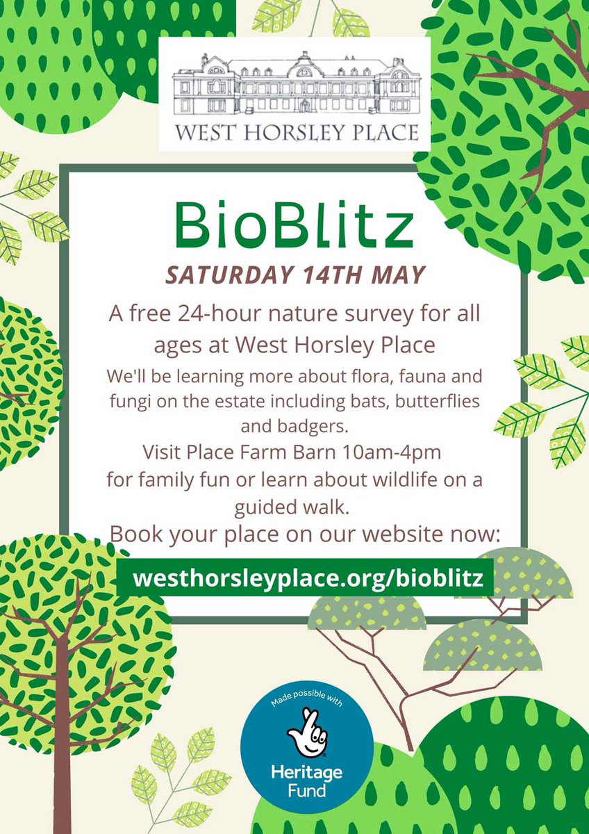 Horsley Directory (@thehorsleyd) on Twitter photo Sign up for BioBlitz <a href="/WHorsleyPlace/">West Horsley Place</a> Saturday 14th May. Book your place now on their website! Sign up for BioBlitz <a href="/WHorsleyPlace/">West Horsley Place</a> Saturday 14th May. Book your place now on their website!