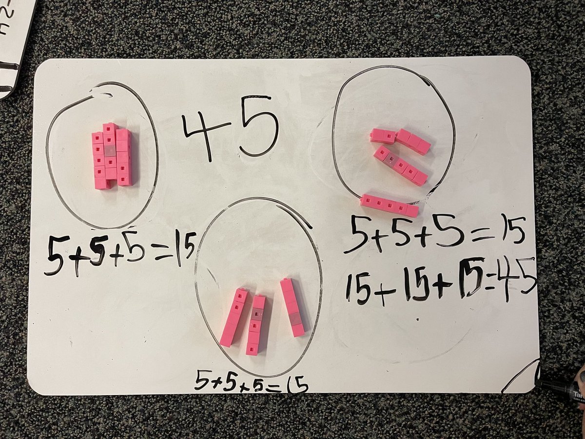THindermeier's tweet photo. I often wonder if people really understand how much thinking gr. 2’s do in rich math tasks each day?  Amazed by these mathematicians making connections to jump into fractions… @Westmount_ps @TVDSB @TVDSBmath #math @westernuEdu @UWindsor @LakeheadOrillia https://t.co/NHVUTixrTE