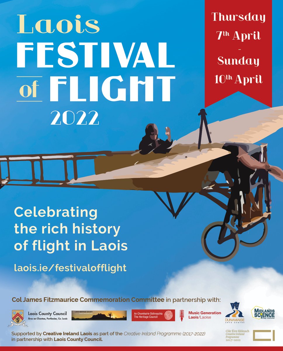 laoisheritage's tweet photo. Programme for the Festival of Flight now available to view or download at https://t.co/GqOSGjqF3v.'
We will have  a limited number of printed copies available at each of the events - sure to become collectors items so don't miss out!
#Laois #aviation #festivalofflight https://t.co/ndM16gHXaQ