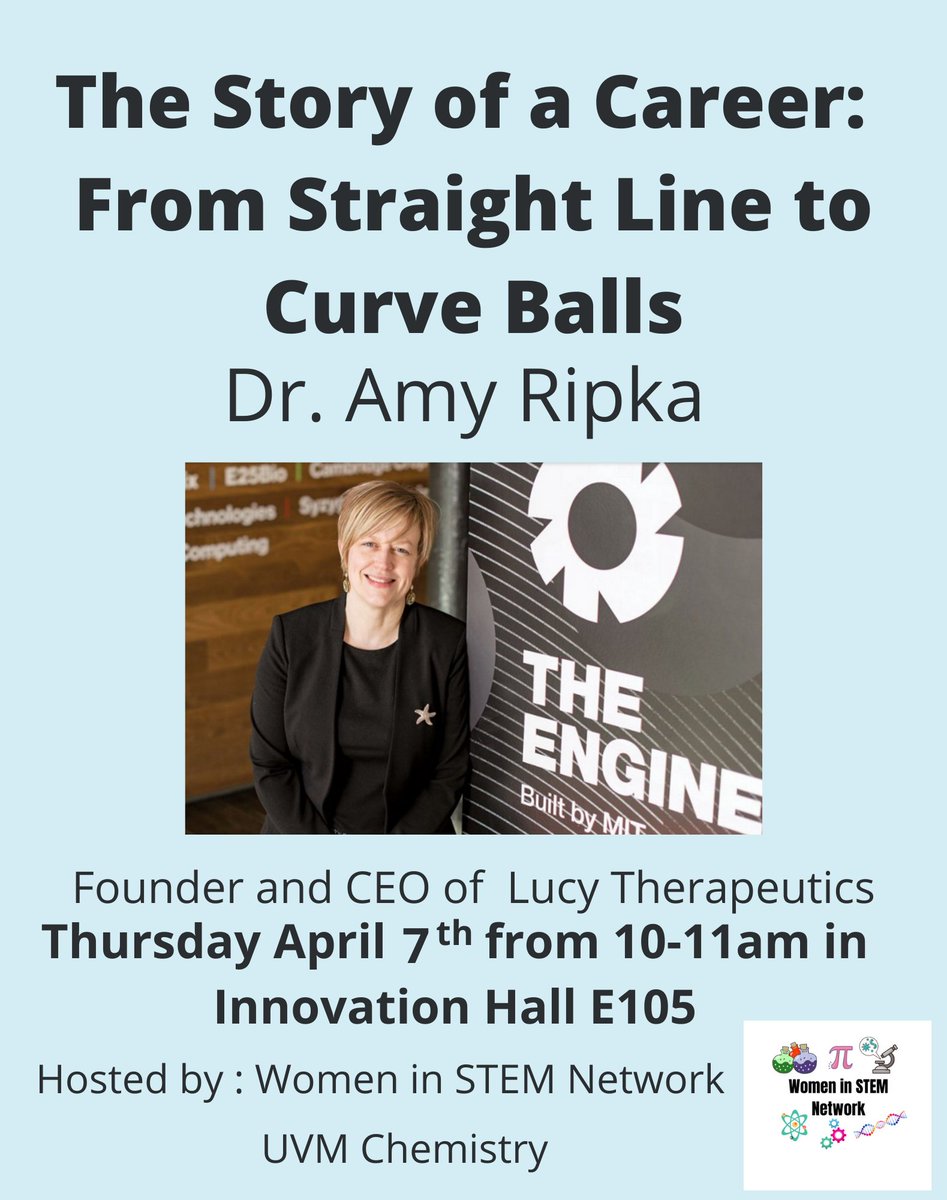 An upcoming lecture...
<a href="/UVM_WomeninSTEM/">UVM Women in STEM Network</a>