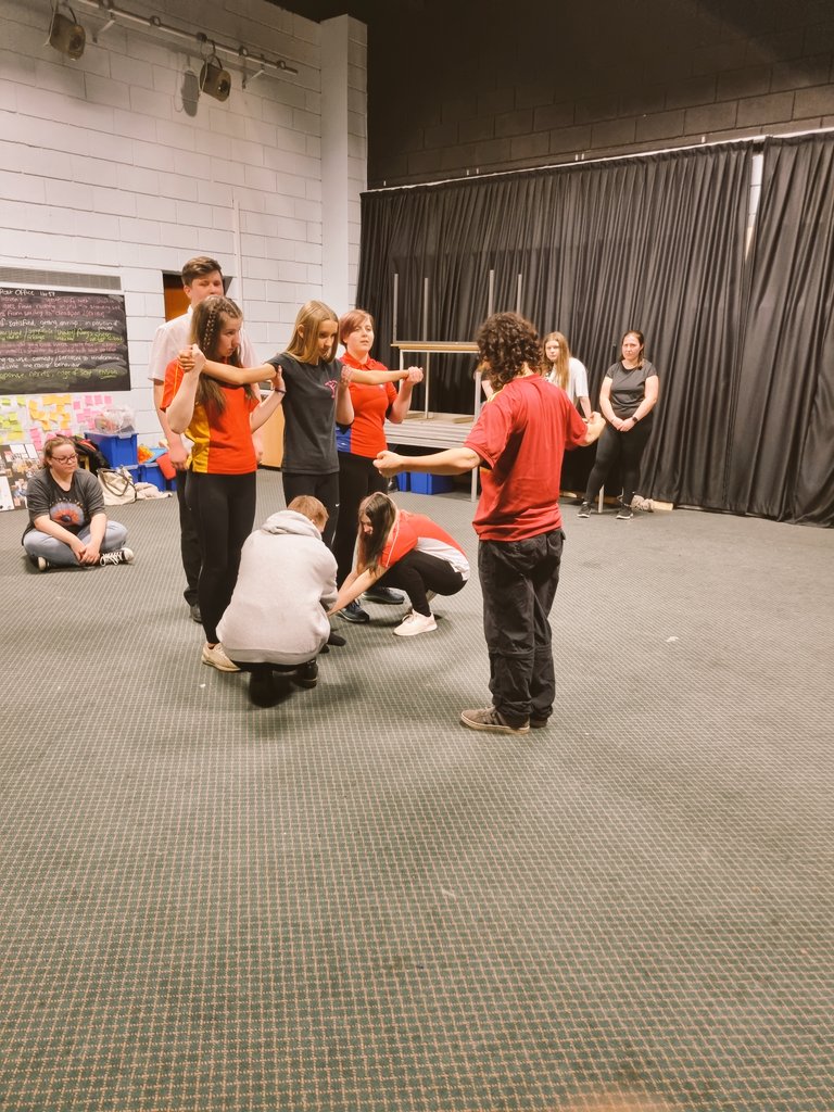 Fantastic workshop today thanks to Karen and her degree students from <a href="/RotherhamUni/">University Centre Rotherham</a> it was great to see how students got involved with the physical aspects of the session. I can't wait to see this being added to their own devising work!