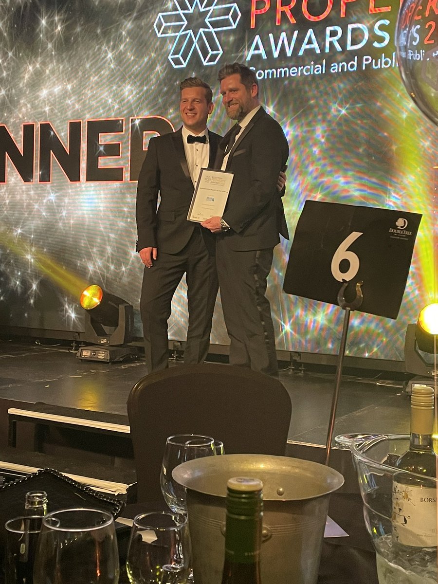 JamieHowden_'s tweet photo. Brilliant night at the @scotpropawards on Wednesday. Huge congrats to the two winners in our category @GroupDrum &amp; @HALOKILMARNOCK1. Well deserved! Thanks to the team at @KDMediaPR for organising another great night 🏆 @BruceStevenson_ #brokerofchoice #scotpropawards22 https://t.co/cNeybJYbEB