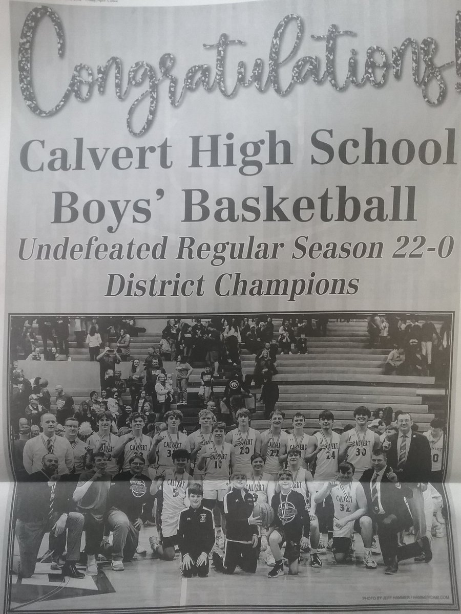 This season, the Advertiser-Tribune had a very special boys team reach the regional finals in Tiffin Calvert. The Senecas went 22-0 in the regular season before winning sectional and district championships! We honored the Senecas in today's paper as well. @Bacher121 <a href="/SpaunGarrett/">Garrett Spaun</a>