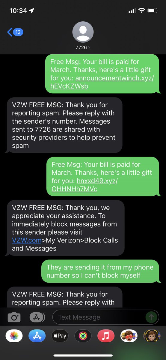 CourtneyDawson's tweet photo. @VerizonSupport this is really dumb. Get with it. @Verizon #Verizon #spam https://t.co/Age0H743rk