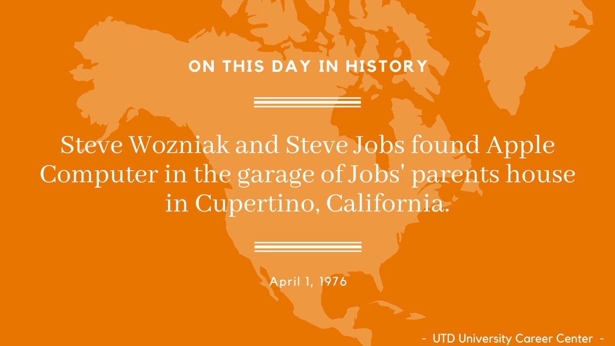 On this April Fools Day: <a href="/Apple/">Apple</a> was founded by Steve Jobs, Steve Wozniak &amp; Ronald Wayne. Wayne agreed to become a co-founder in return for a 10% stake. He left less than 2 weeks later, selling his 10% back to the two Steves for $800 &amp; left them as the primary co-founders. #oops