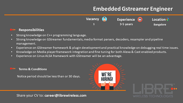 LibreWireless's tweet photo. WE ARE HIRING! Join Libre Wireless at our Bangalore Campus. Send your profiles to careers@librewireless.com #hiring #bangalorehiring #Libre #India #career https://t.co/wSZoWtwjQx