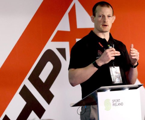 DCGreyMattersUK's tweet photo. JT in full flow at the Sport Ireland HPX Conference. Part of our ongoing project promoting shared mental models on the talent pathway https://t.co/K760qEhcA3