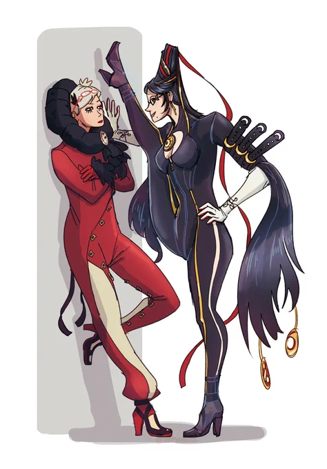 bayojeanne waiting for the bus to go home after killing god #Bayonetta 