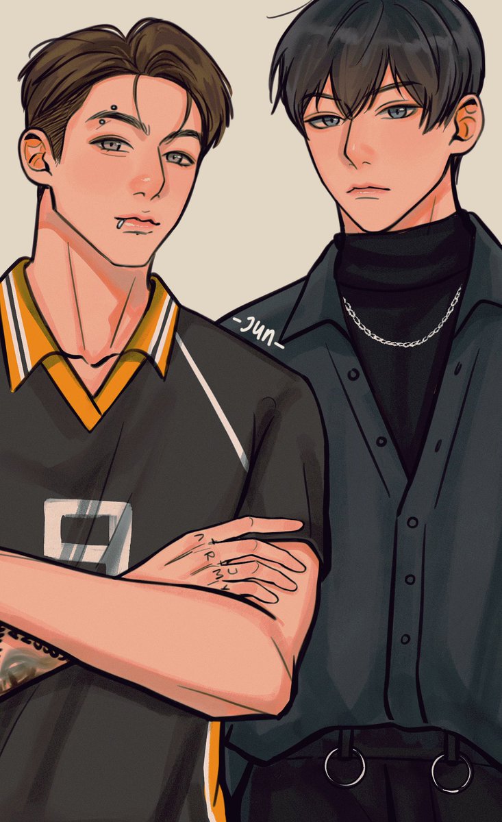 「volleyball player jk & idol member kagey」|junのイラスト