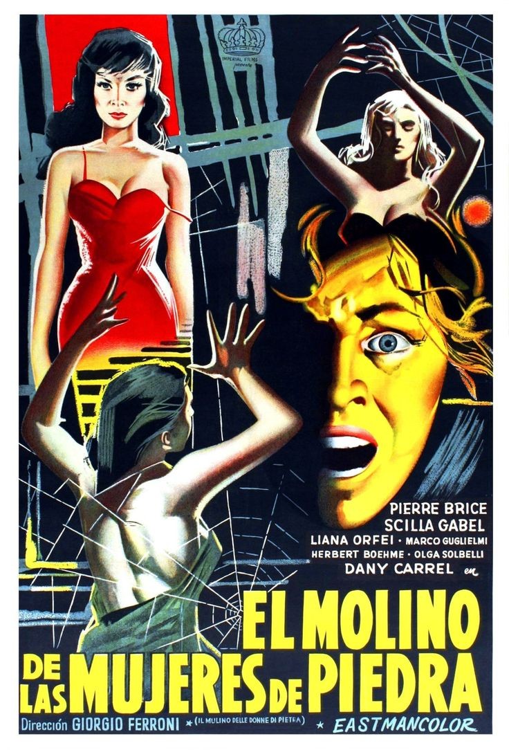Spanish movie poster for #MillOfTheStoneWomen (1960 -Dir. #GiorgioFerroni)