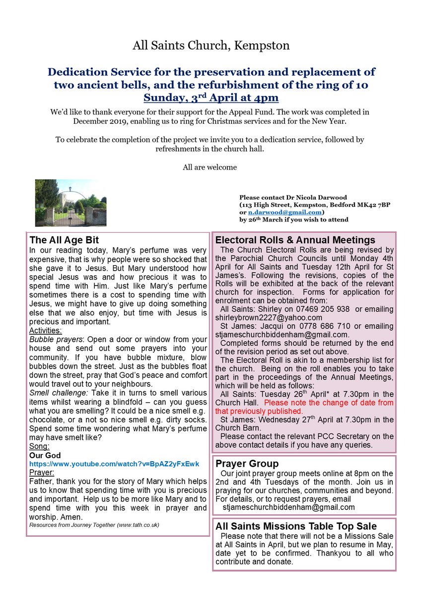 BiddenhamChurch's tweet image. Our service times are changing - see below for details.  Come and join us!