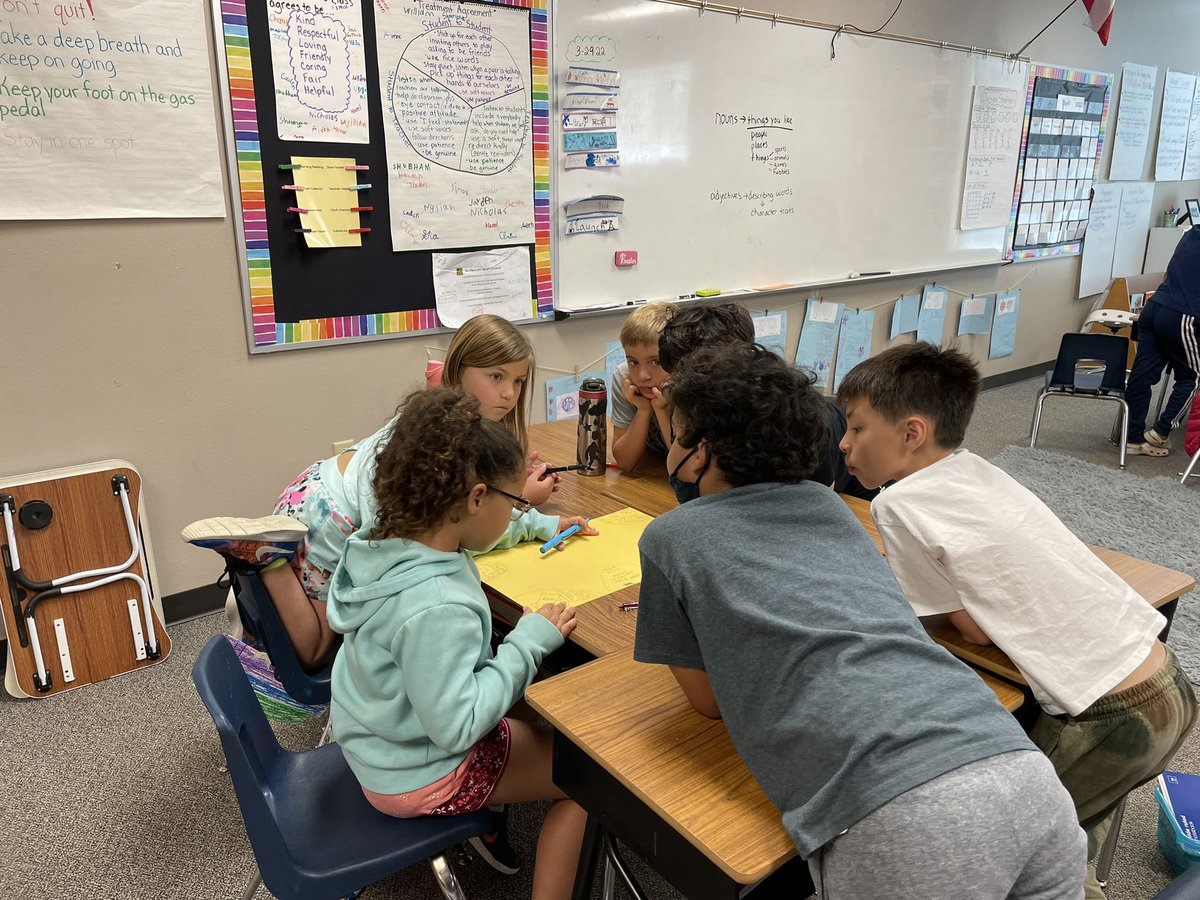 KoesterMrs's tweet photo. Table commonalities! In order to create new team names, students are finding things they have in common. @Parkside_ES https://t.co/qTAAZizOqC
