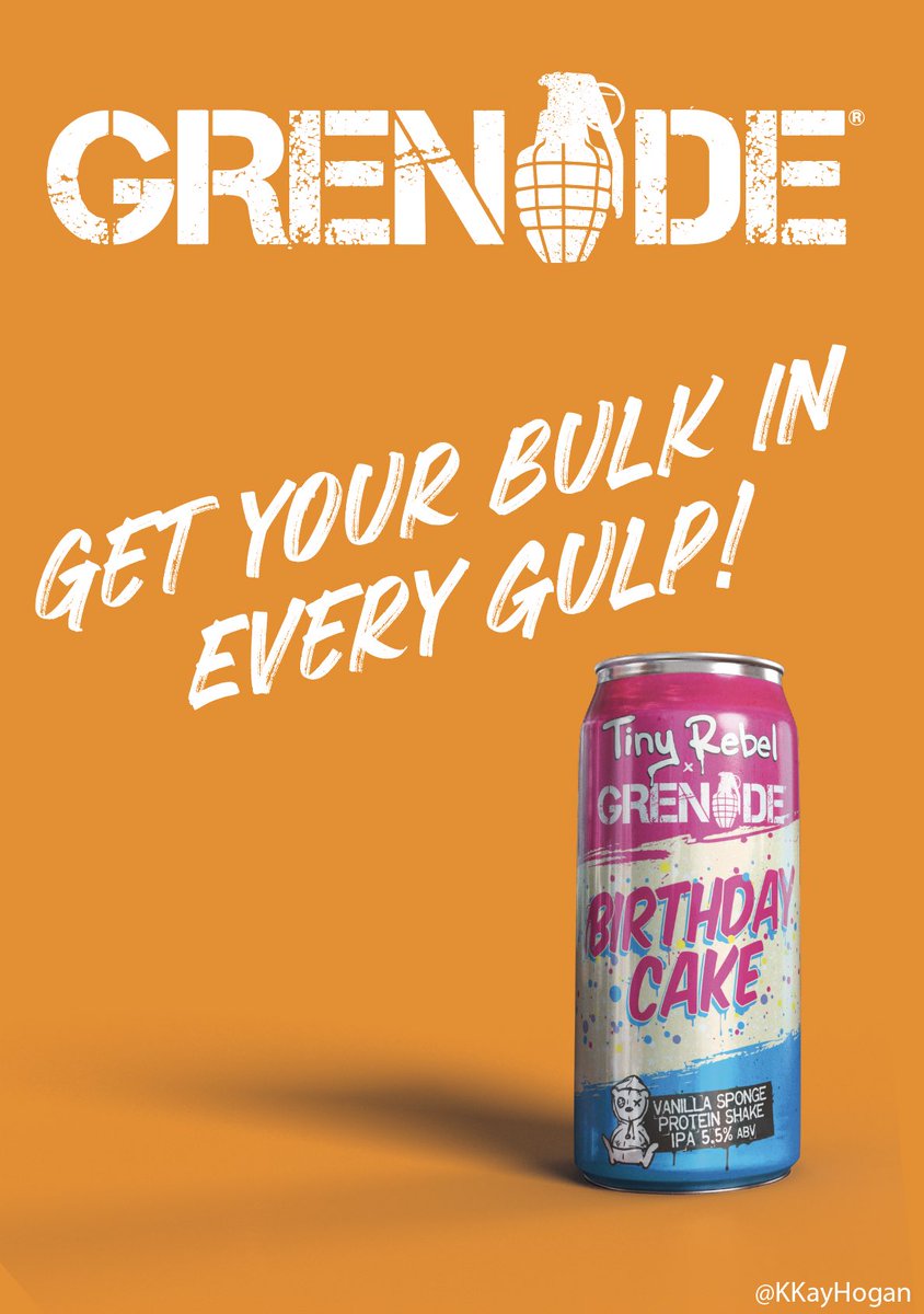 KKayHogan's tweet photo. One Minute Brief of the Day: Create posters to announce the opening of @GrenadeOfficial’s very first Protein ‘Bar’ #TheGrenadeBar @OneMinuteBriefs https://t.co/z0soHZOC9P