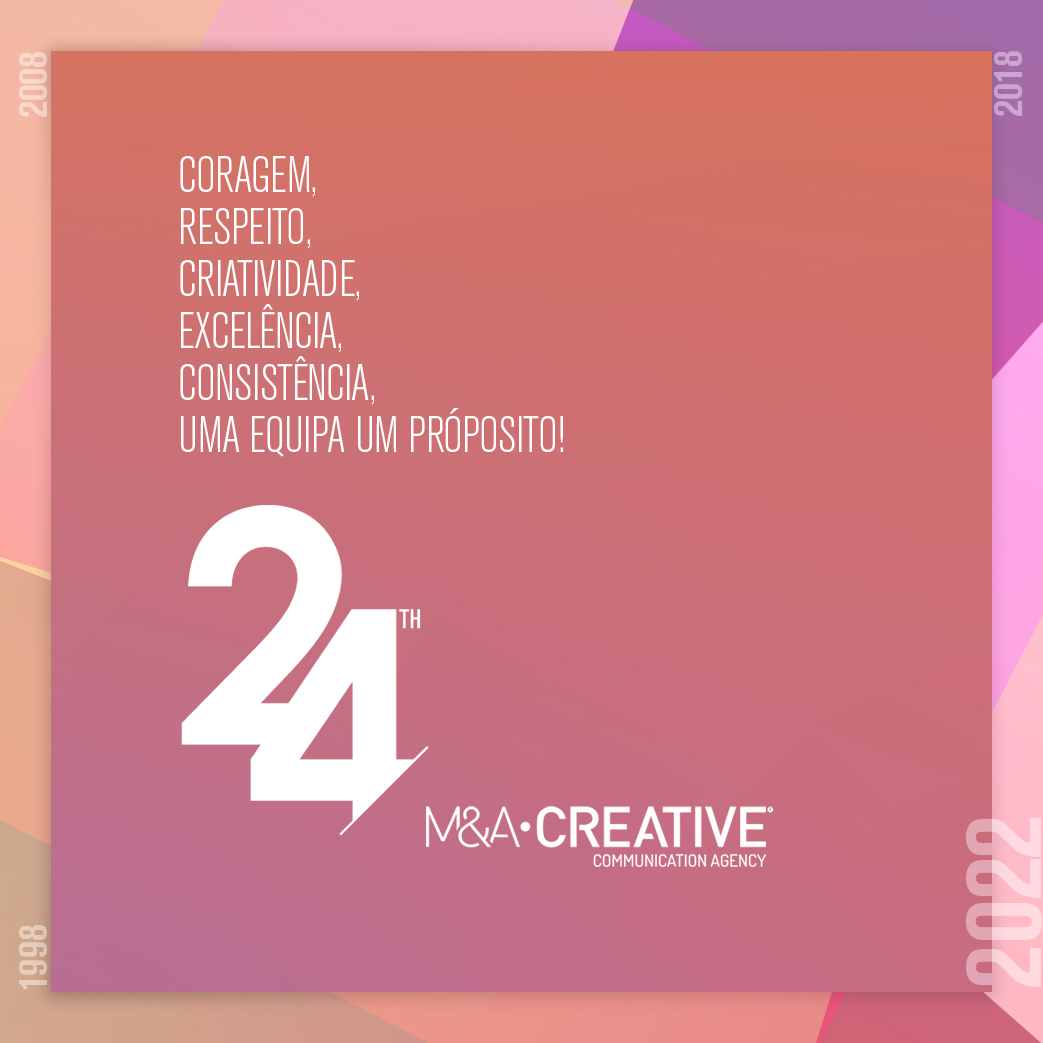 ma_creative_'s tweet photo. Parece mentira, a M&amp;A Creative Agency faz 24 anos!
Obrigado a esta equipa fantástica e a todos os que contribuem diariamente para alcançar a excelência.
Um brinde! https://t.co/6wwCHksIwW