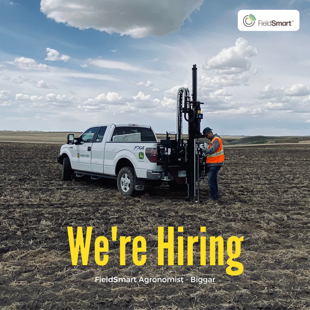 WesternSalesLtd's tweet photo. Join @fieldsmartinc amazing team🌱

📍Biggar, SK

Requirements:
💚Farming background and experience with John Deere equipment.
💚Designation of Professional Agrologist.
💚High flexibility with strong skills to work in a diverse environment.

Details➡️ https://t.co/h9MeNwF2GG https://t.co/yUi2DxkePn