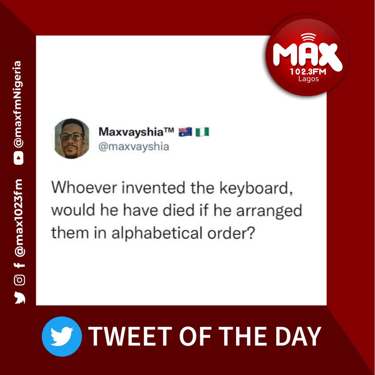 102.3 Max Fm Lagos tweet media