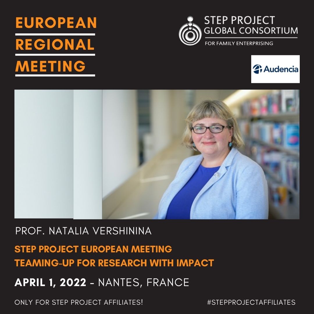 spgcfamilyeship's tweet photo. #STEPProjectAFFILIATES - Our affiliate member @ProfVershinina from Audencia is attending the STEP Project Global Consortium European Regional Meeting to discuss research projects.
#stepproject #familybusiness #entrepreneurship #research #atstepweneverstop #europe #audencia https://t.co/bxKcDzYu4e