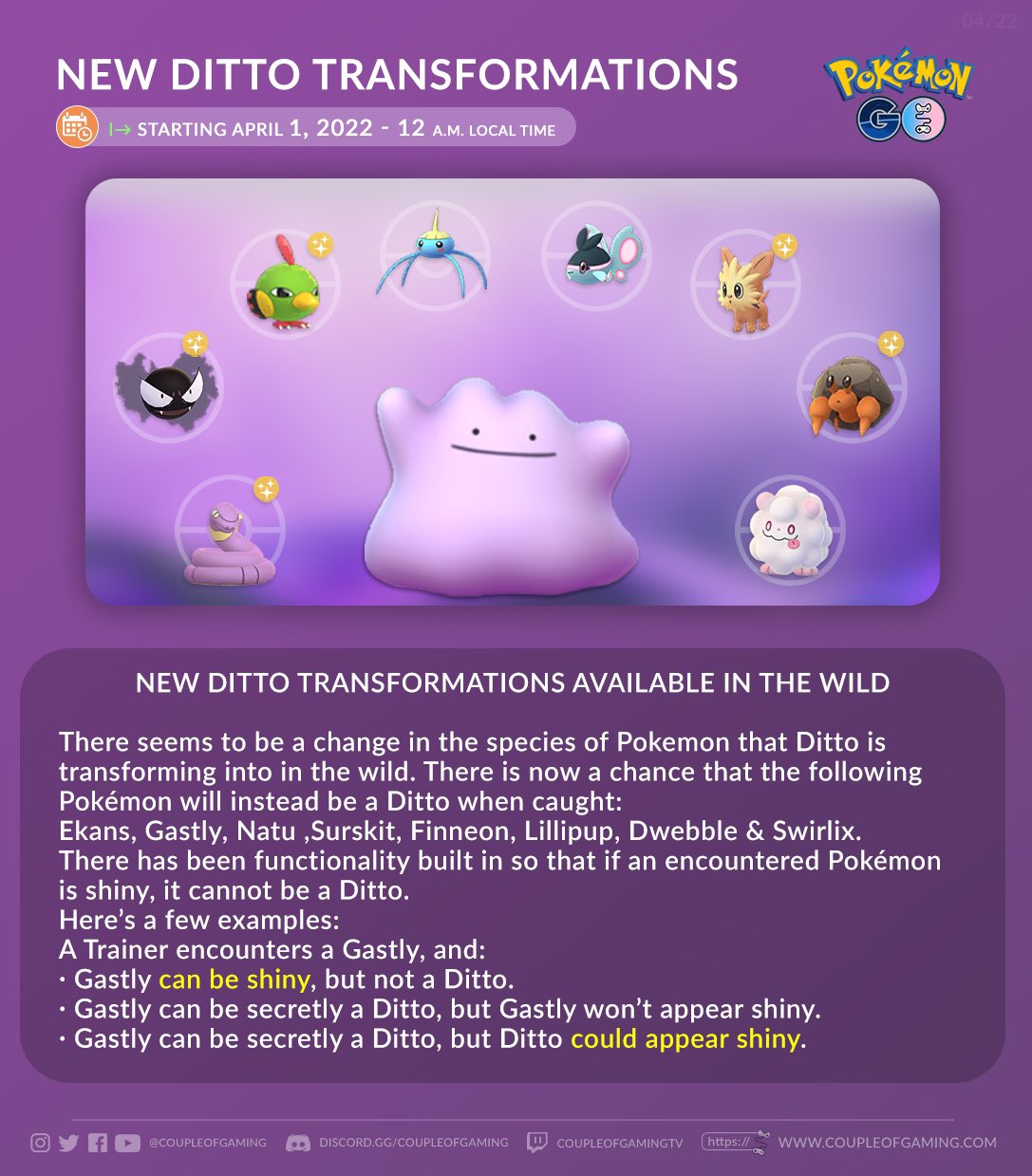 Couple of Gaming on X: #Ditto had its morph pool updated to the