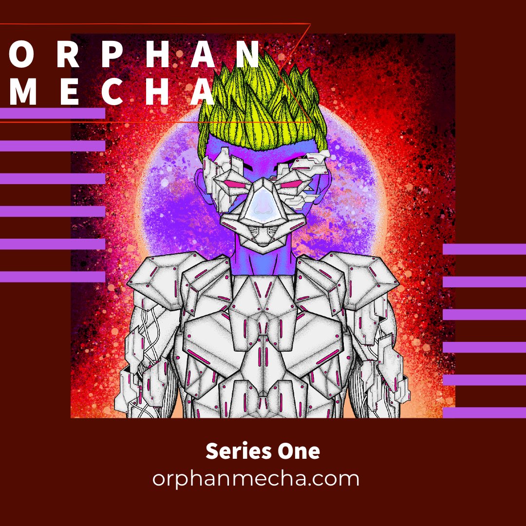 No. 155 orphanmecha.com #nftcollector #NFTs #NFTart #NFTCommunity #opensea #nft #illustration #digitalart #mangapfp #cryptoart #procreate