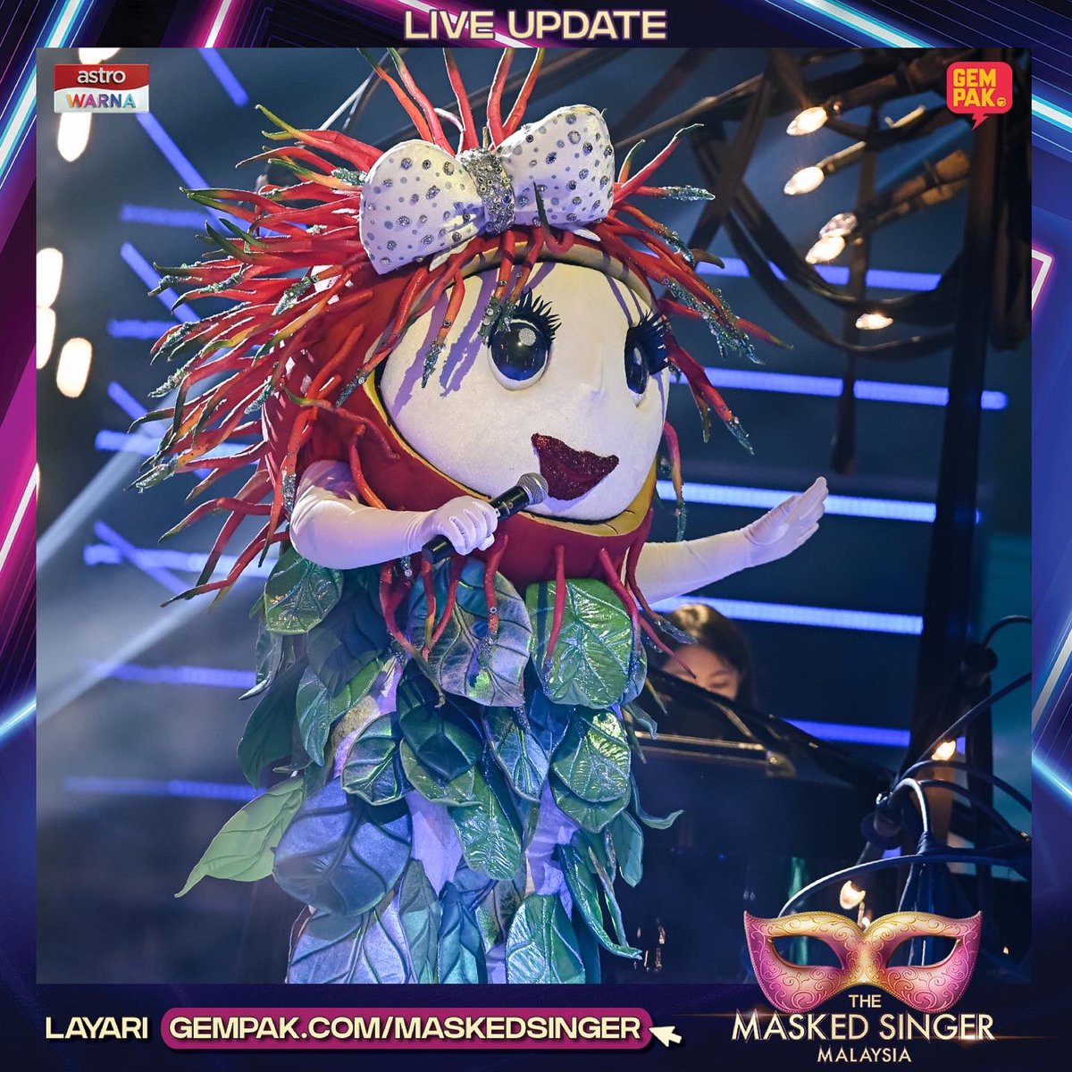 Astro_Gempak's tweet photo. #GempakLive: Siapa di sebalik Rambutan?
Tonton video menarik persembahan di https://t.co/UFsYmMEXGT sekarang!
.
#TheMaskedSingerMalaysia
#SiapaDiSebalikTopeng
#TheMaskedSingerMY2
#TMSM2
#TMSM
#SelongkarKasiBongkar https://t.co/CbzzEbRFbd