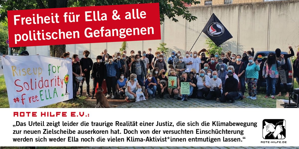 Beim Lügen ertappte SEK-Beamte, entlastende Videoaufnahmen und dokumentierte Polizeigewalt - Das skandalöse Verfahren gegen #FreeElla hätte schon lange eingestellt &amp; Ella frei sein müssen. Stattdessen gibt es 21 Monate Haft für eine folgenlose Fußbewegung rote-hilfe.de/news/bundesvor…