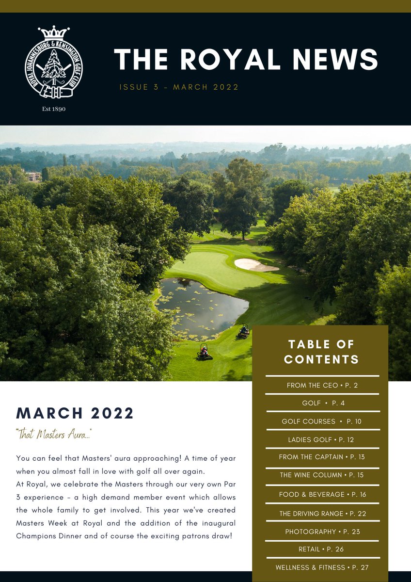MEMBERS: Hot off the press and in your Inbox 📧 The Royal News! ⛳️