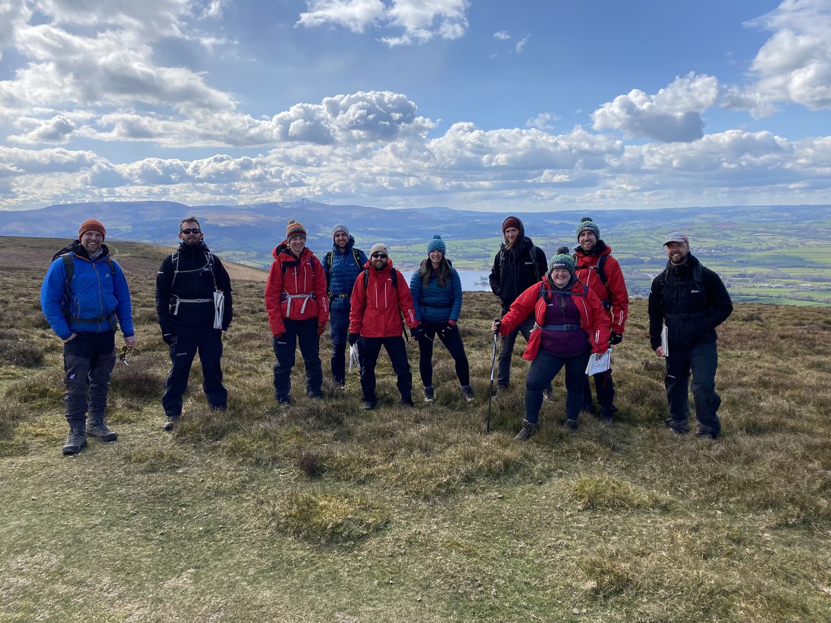 RamblersCymru's tweet photo. Our #PathsToWellbeing staff have had a fantastic day in Llangorse in the @BreconBeaconsNP on a Navigation Course, learning how to navigate using a compass and maps! #WeAreRamblers https://t.co/gT4z9uBhV3